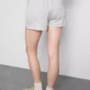 Loungeshorts i bomull med delad fåll