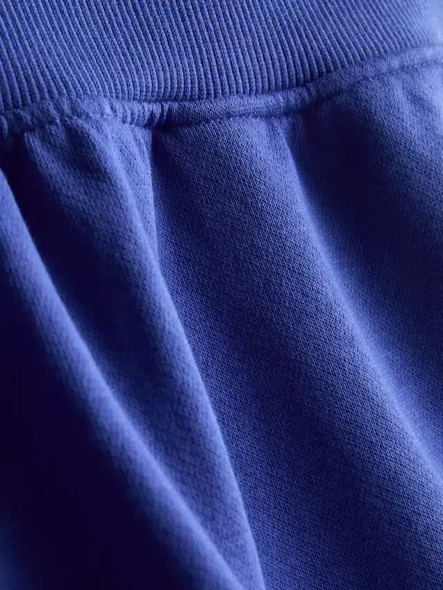 Loungeshorts i bomull med delad fåll