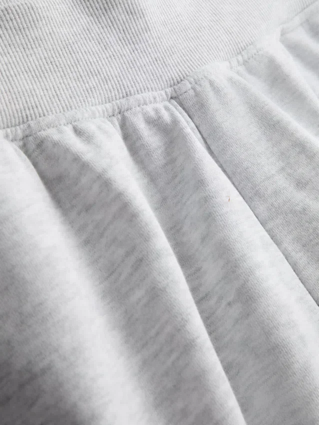 Loungeshorts i bomull med delad fåll