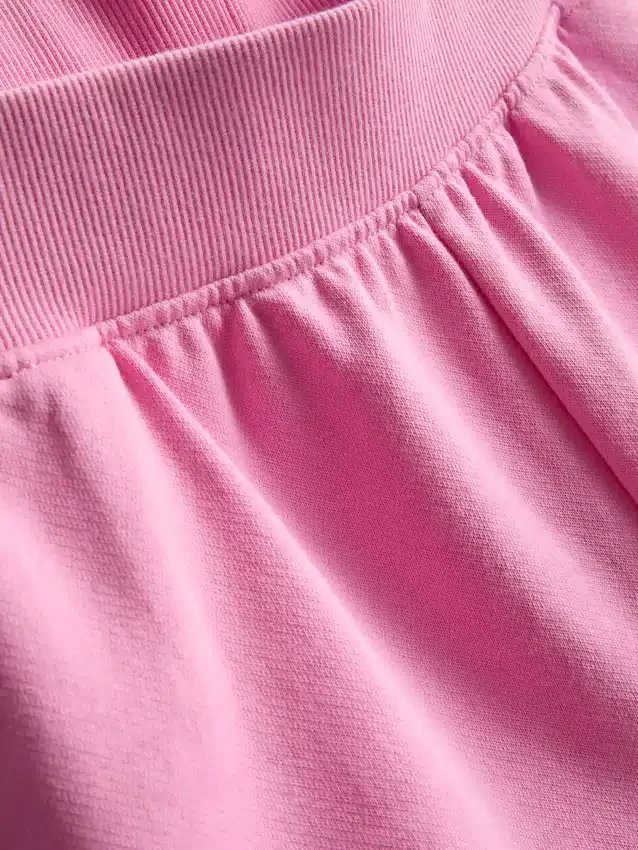 Loungeshorts i bomull med delad fåll