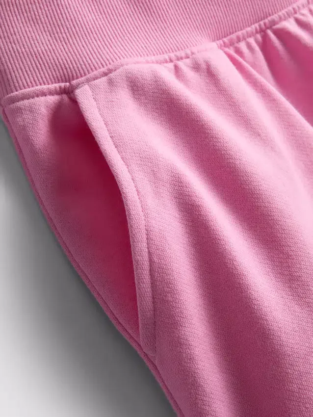 Loungeshorts i bomull med delad fåll