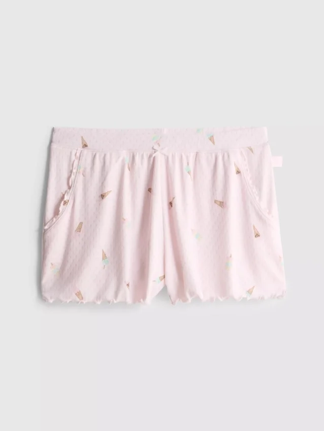 Love to Lounge pyjamashorts med volanger och glassmotiv