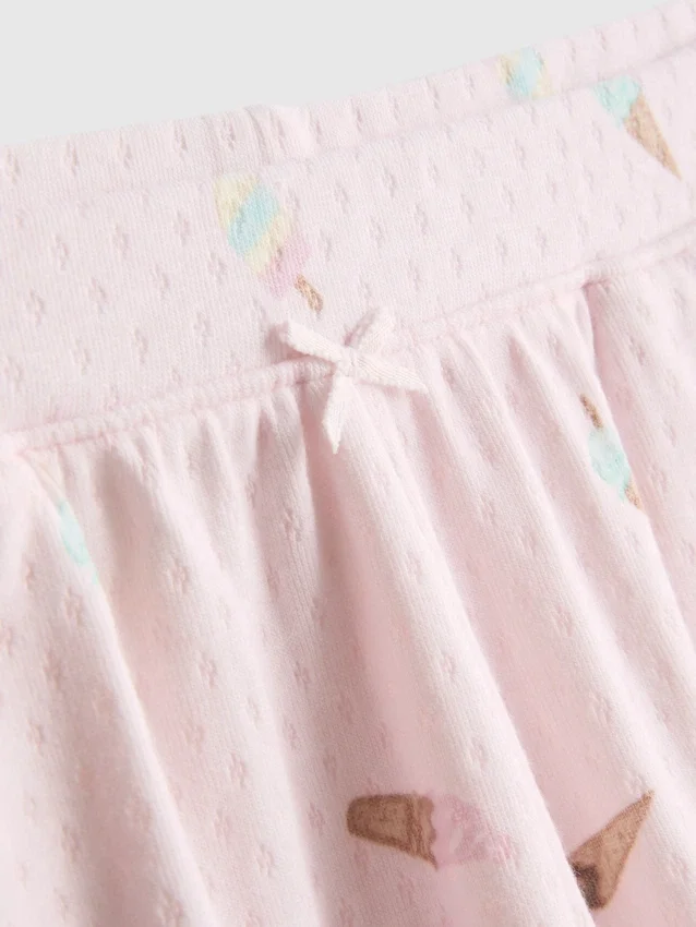 Love to Lounge pyjamashorts med volanger och glassmotiv