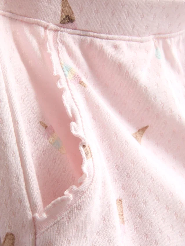 Love to Lounge pyjamashorts med volanger och glassmotiv