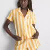 Love to Lounge-pyjamaskjorta i bomull med volanger