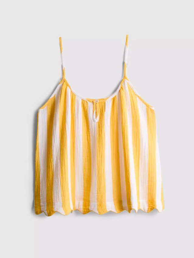Love to Lounge randig pyjamas-cami med volanger