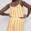 Love to Lounge randiga pyjamasar med volanger