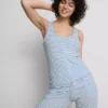 Love to Lounge – ribbad, randig pyjamasar-cami