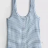Love to Lounge – ribbad, randig pyjamasar-cami