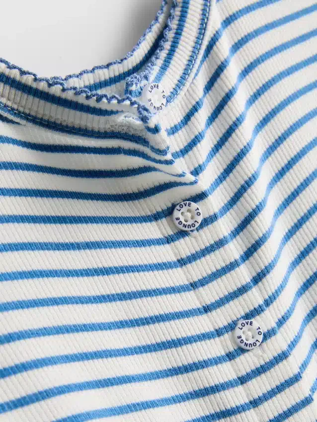 Love to Lounge – ribbad, randig pyjamasar-cami