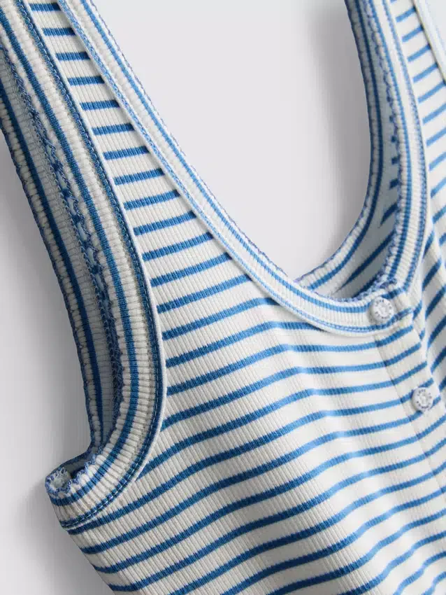 Love to Lounge – ribbad, randig pyjamasar-cami