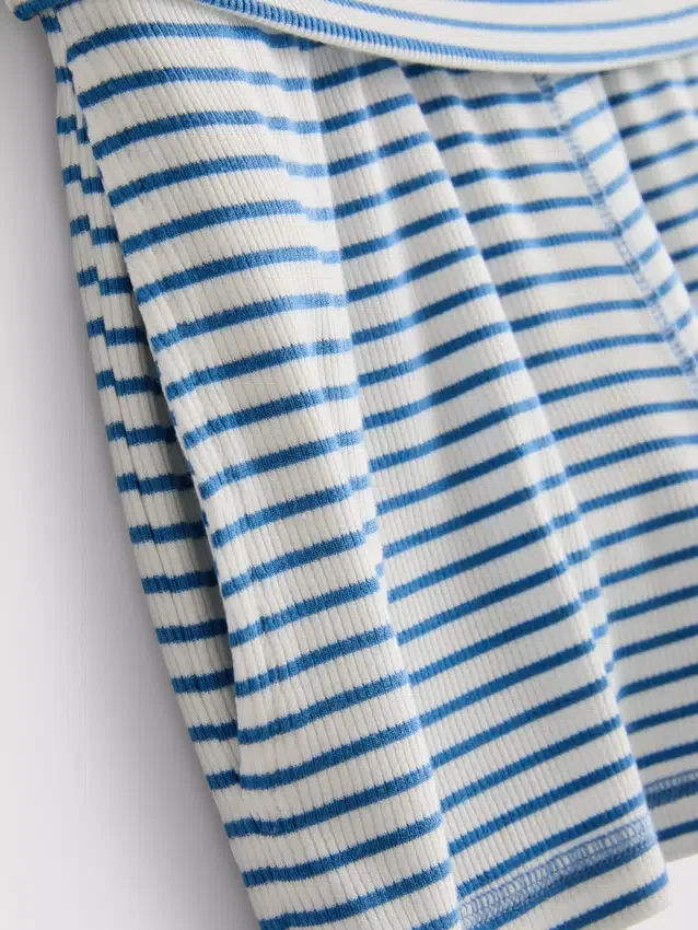 Love to Lounge ribbade randiga pyjamashorts