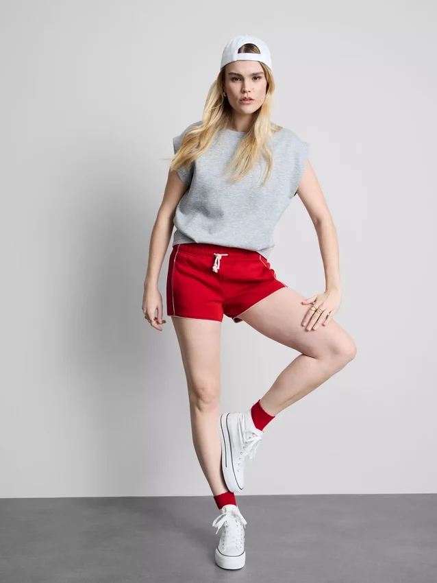 Löparshorts i bomullsrik jersey