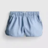 Löpningsshorts i bomullsdenim