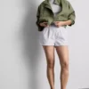 Löpningsshorts i bomullsdenim