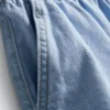 Löpningsshorts i bomullsdenim
