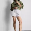 Löpningsshorts i bomullsdenim