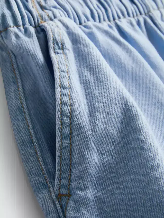 Löpningsshorts i bomullsdenim