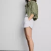 Löpningsshorts i bomullsdenim