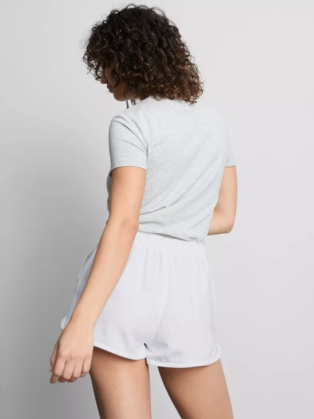 Löpningsshorts i bomullsdenim