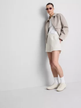 Lösa flygplatsshorts med hög bomullshalt