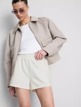Lösa flygplatsshorts med hög bomullshalt