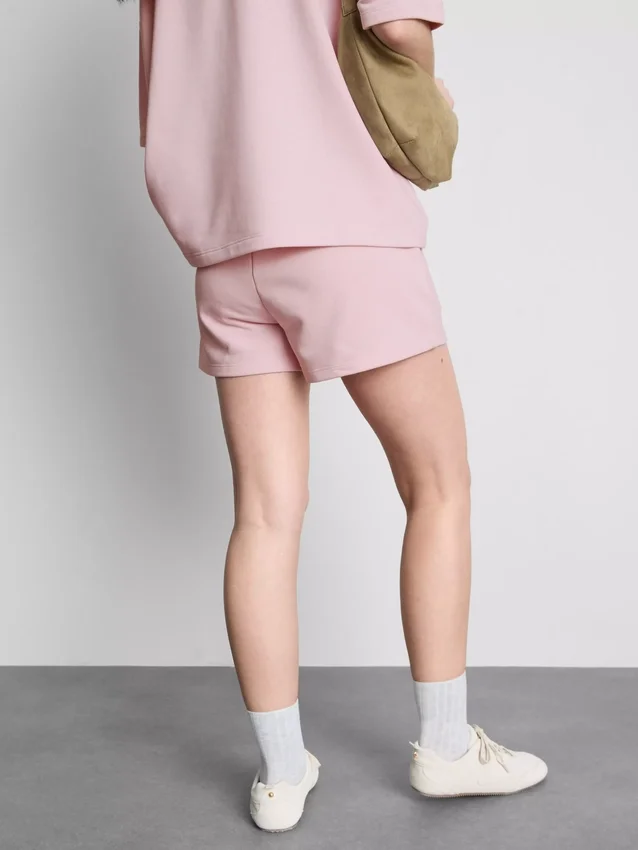 Lösa flygplatsshorts med hög bomullshalt