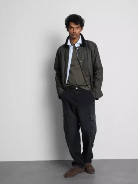 Löst sittande cargo-Jeans med medelhög midja