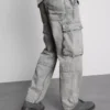 Löst sittande cargo-Jeans med medelhög midja