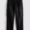 Löst sittande cargo-Jeans med medelhög midja