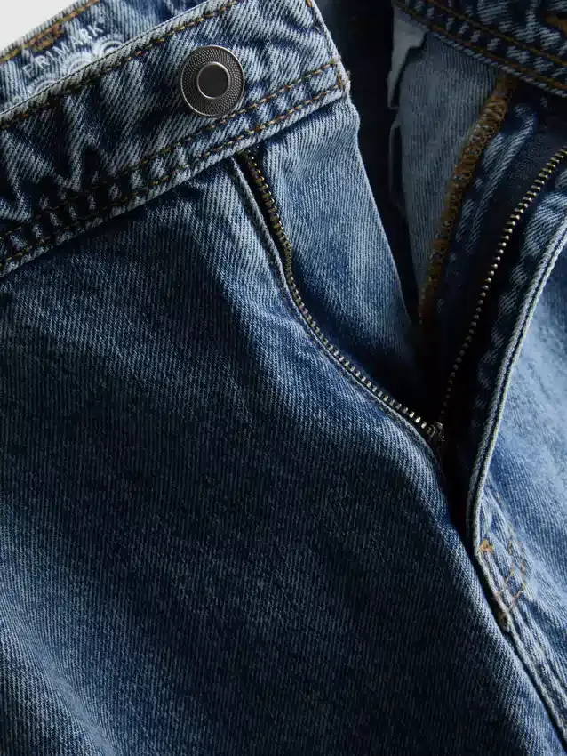 Löst sittande cargo-Jeans med medelhög midja