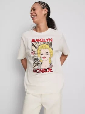 Marilyn Monroe-t-shirt i bomull i oversized-modell