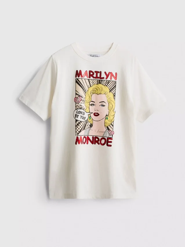Marilyn Monroe-t-shirt i bomull i oversized-modell