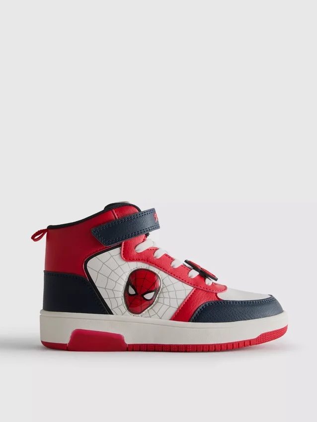 Marvel Spider-Man-sneakers med högt skaft och lysande sulor