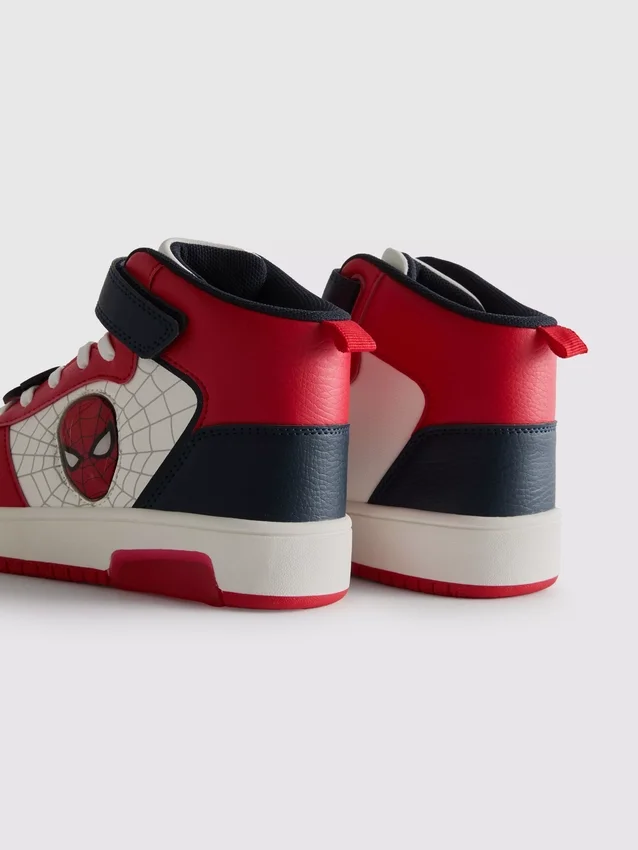 Marvel Spider-Man-sneakers med högt skaft och lysande sulor