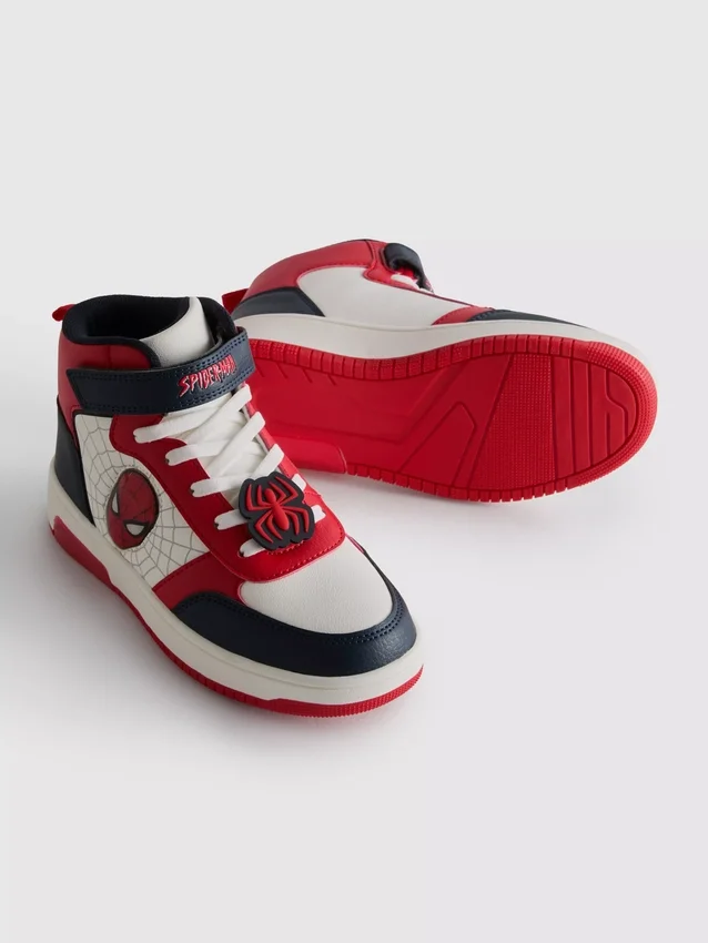 Marvel Spider-Man-sneakers med högt skaft och lysande sulor