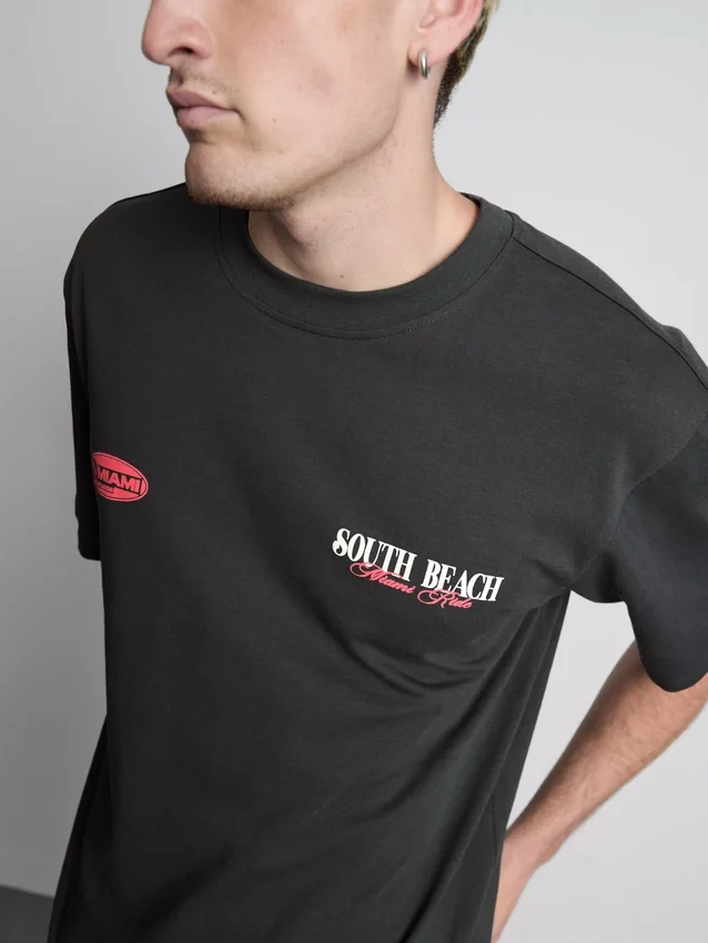 Miami-t-shirt med tryck