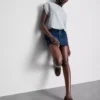 Minikjol i bomullsdenim