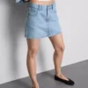 Minikjol i bomullsdenim