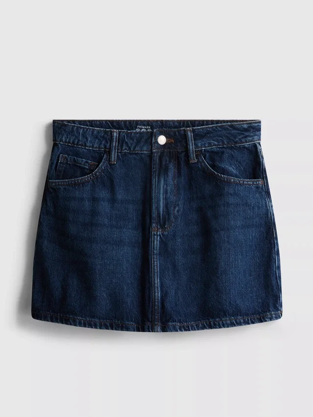 Minikjol i bomullsdenim