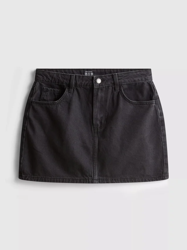 Minikjol i bomullsdenim