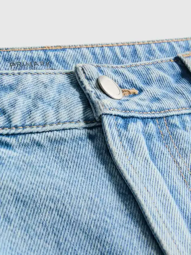 Minikjol i bomullsdenim