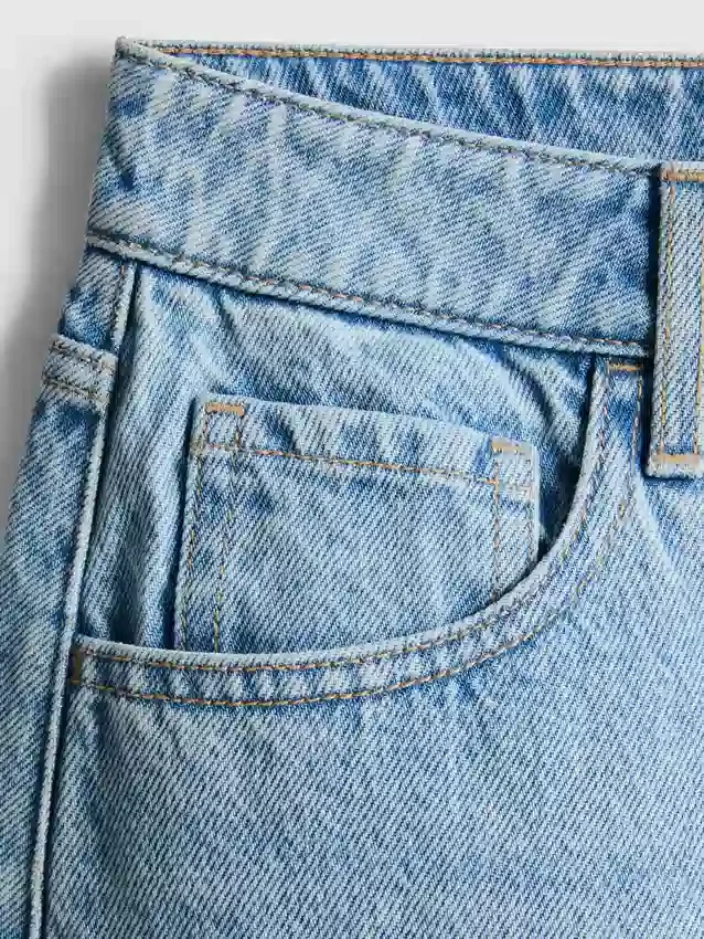 Minikjol i bomullsdenim