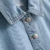 Miniklänning i bomullsdenim med krage