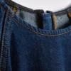 Miniklänning i bomullsdenim med puffärmar