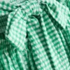 Miniklänning i bomullsgingham med bandeau-top
