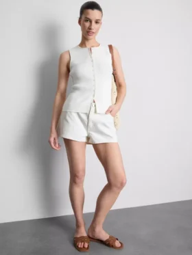 Minishorts i bomullsdenim