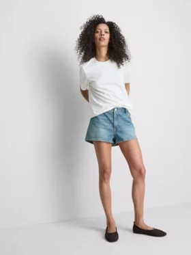Minishorts i bomullsdenim