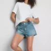 Minishorts i bomullsdenim