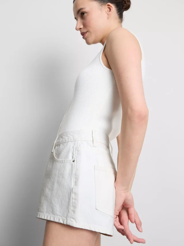 Minishorts i bomullsdenim